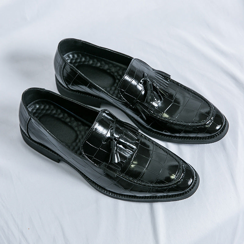 Damen Mokassins Leder Quasten Detail