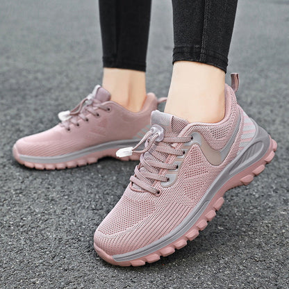 Damen Laufschuhe Atmungsaktives Mesh Elastisch Schnellschnürsystem