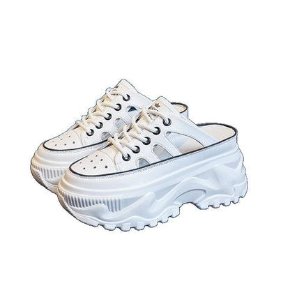 Damen Plateau Sneaker Atmungsaktives Mesh Komfort Dämpfung