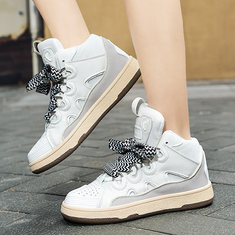Damen High- Sneaker Mehrfarbig Schnürsystem Sportlich