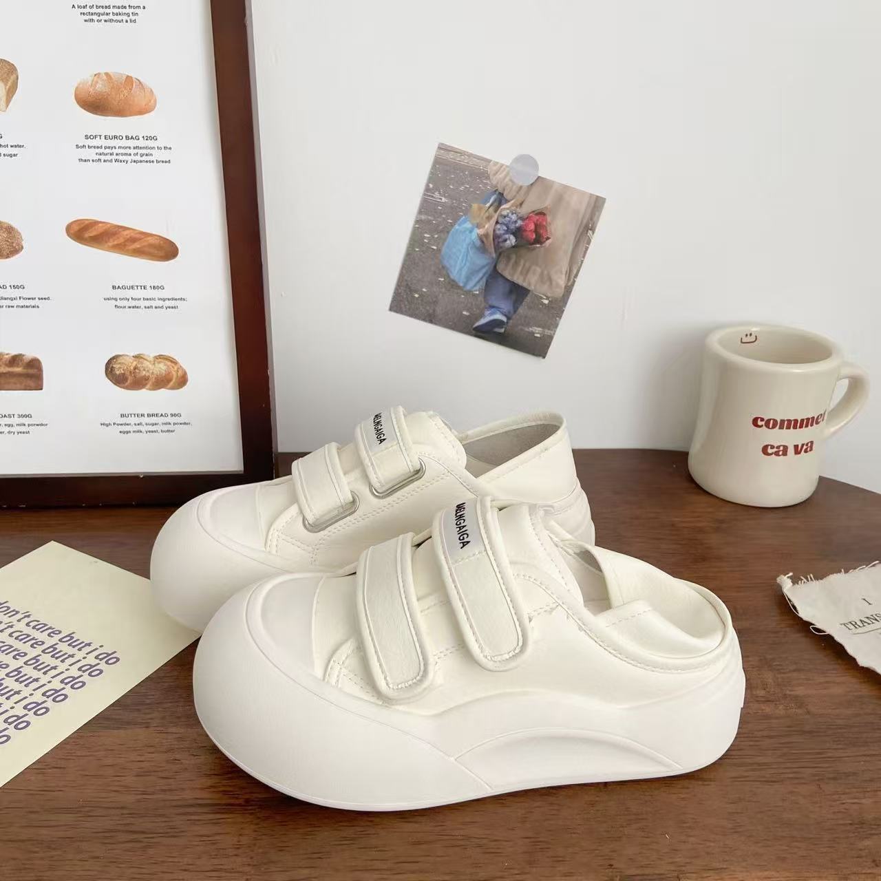 Damen Sneaker Slip On Klettverschluss Dämpfend Bequem - Norvielle