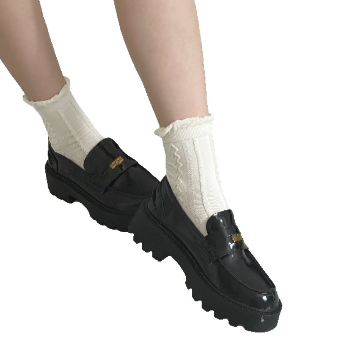 Damen Loafers Chunky Rutschfest