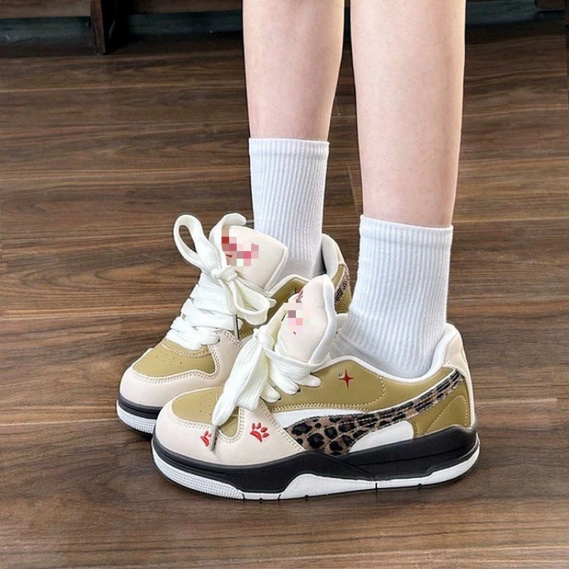 Damen Sneaker Sportlich Animalprint Bequem