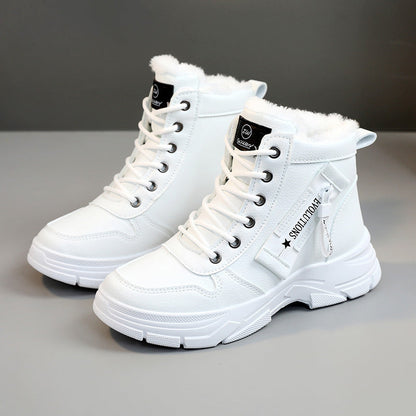 Damen High- Sneaker Warmfleece Rutschfest