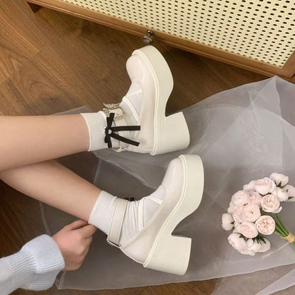 Damen Hochhackige Plateau Pumps