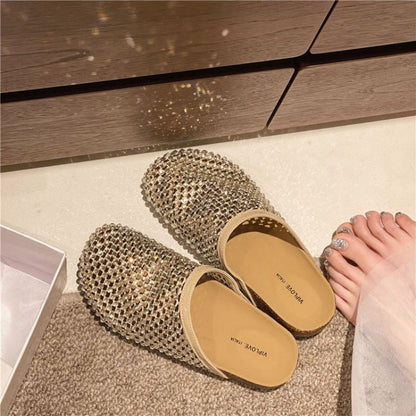 Damen Sandalen Glitzernd Sommer Schuhe