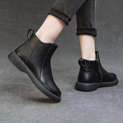 Damen Stiefeletten Elegante Rutschfeste Reißverschluss