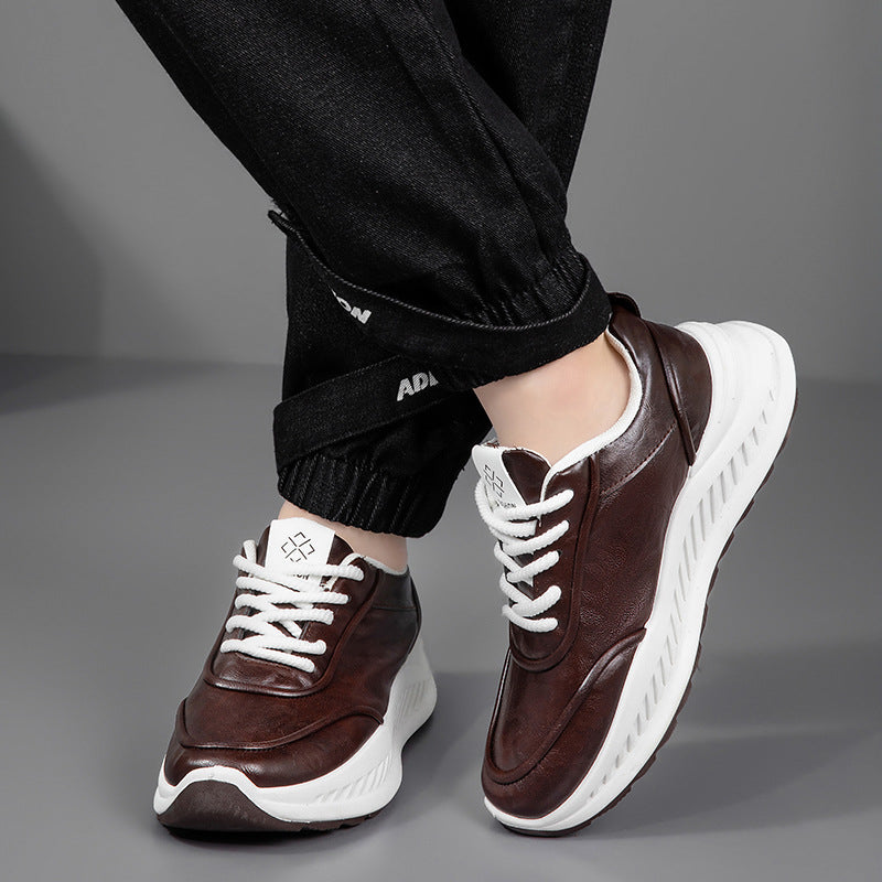 Damen Sneaker Leder Weich Dämpfung Bequem - Norvielle