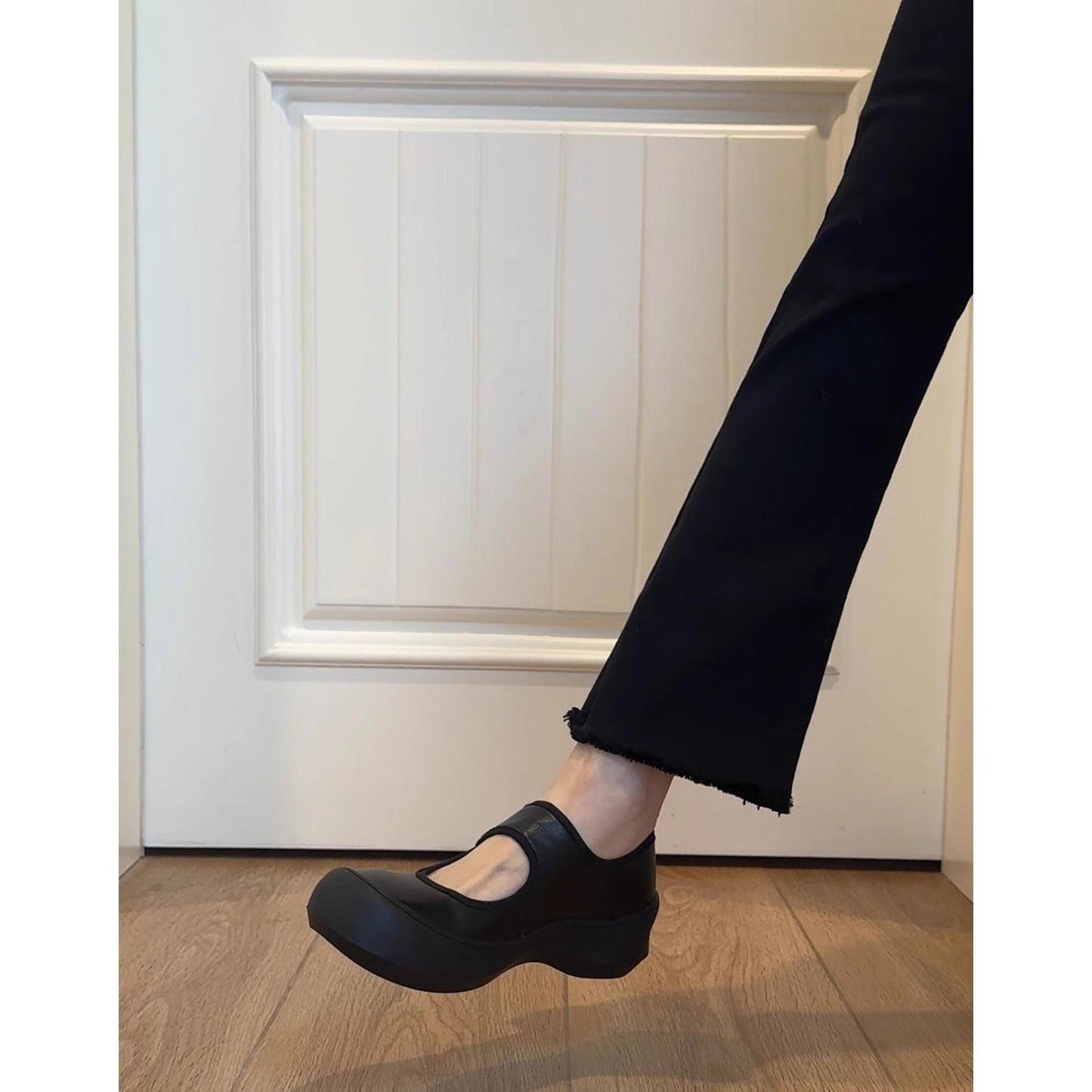 Damen Ballerinas Komfortsohle Verstellbarer Riemen Bequem