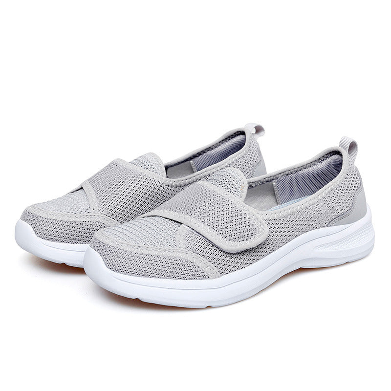 Damen Sneaker Atmungsaktiv Slip-On Klettverschluss