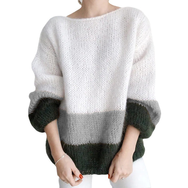 Damen Strickpullover Weich Modisch
