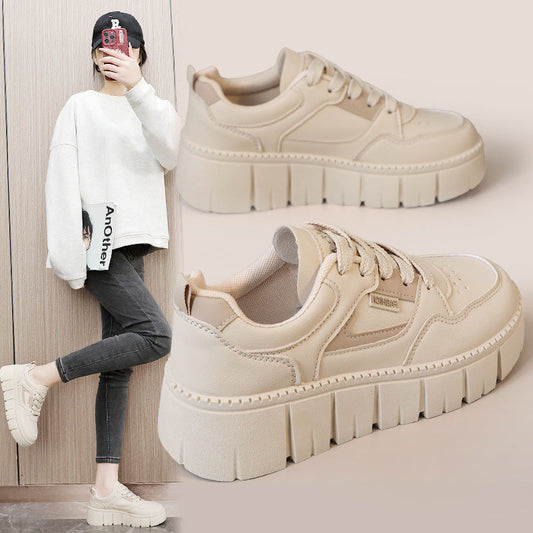 Damen Chunky Sneaker Plateau Schuhe Hoch Modern Schwarz - Norvielle
