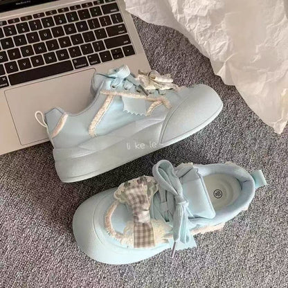 Damen Sneaker Rüschen Sportlich
