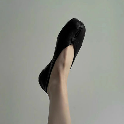 Damen Ballerinas aus Leder Weich Bequem - Norvielle