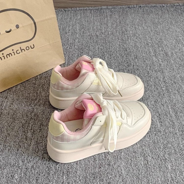 Damen Sneaker Kariert Hochdämpfend