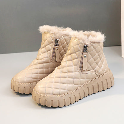Damen Stiefeletten Warm Gefüttert Rutschfest Winter