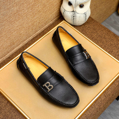 Herren Mokassins Leder Elegantes Design Braun