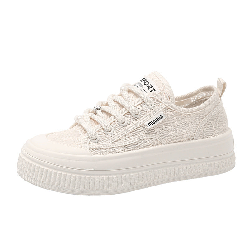 Damen Sneaker Komfortabel Dicksohlige Schuhe