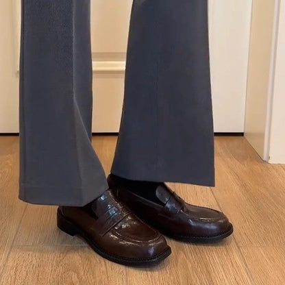 Damen Loafers Elegante Leder