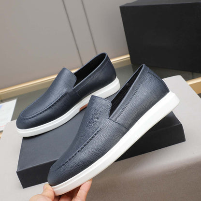 Damen Mokassinschuhe Leder Bequem Rutschfest