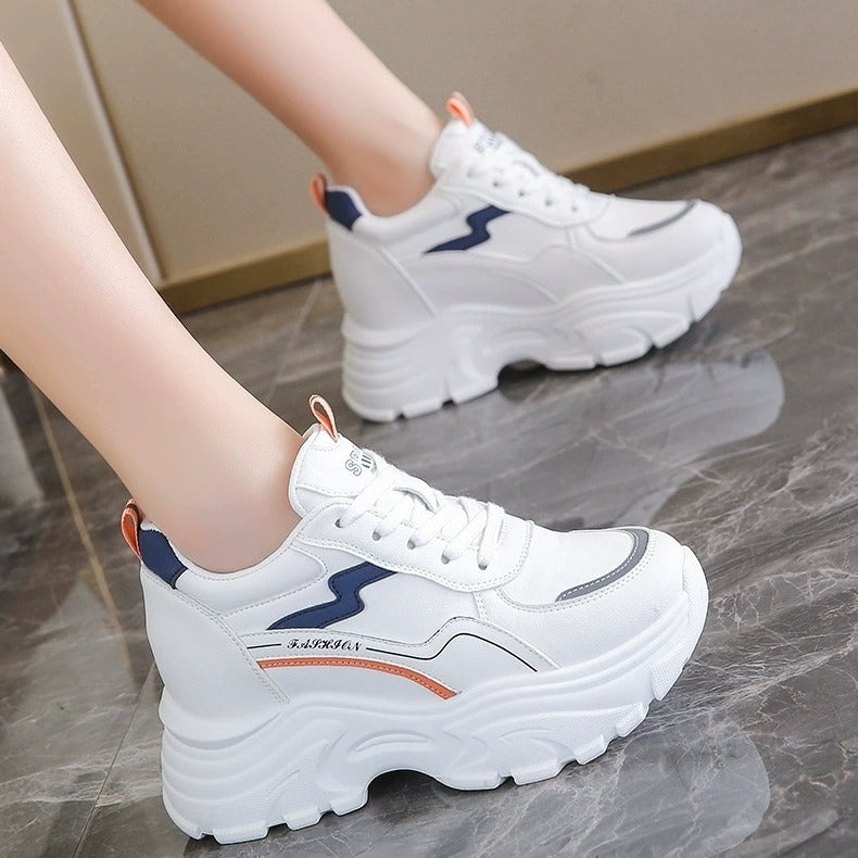 Damen Plateau Sneaker Sportlich Weich mit Dämpfung - Norvielle