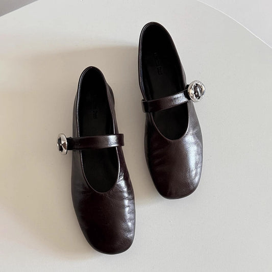 Damen Ballerinas Elegante Mary Jane Schuhe mit Riemchen und - Norvielle