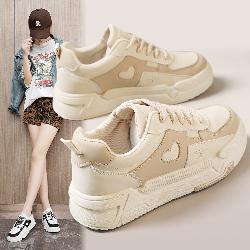 Damen Sneaker Chunky Herz Dekoration Bequem - Norvielle