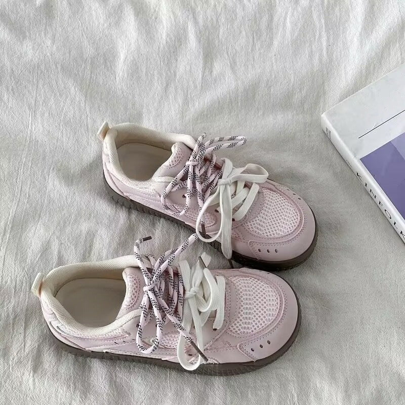 Damen Sneaker Atmungsaktiv Dämpfung Schnürsystem