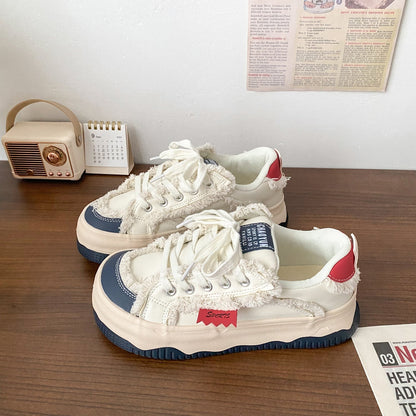 Damen Sneaker Chunky Weiches Obermaterial