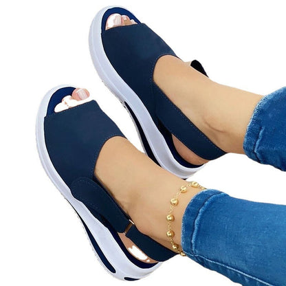 Damen Sandalen Elastisch Bunt Sommer