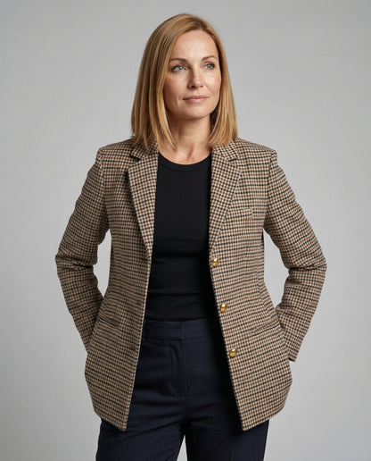 Damen Blazerjacke Golden Knöpfe Modern