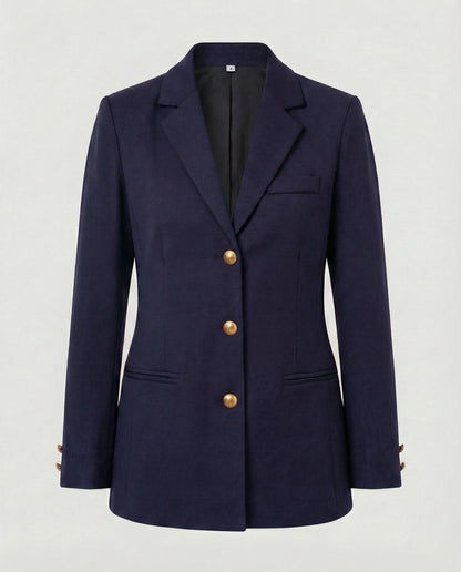 Damen Blazerjacke Golden Knöpfe Modern - Norvielle