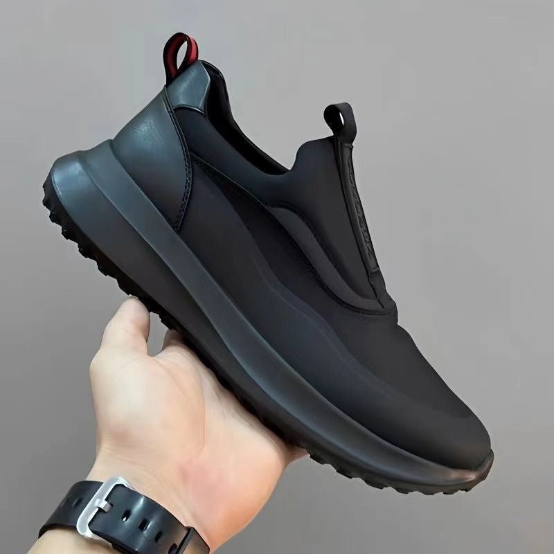 Damen Sneaker Sportlich Wasserdicht Elastisch Schwarz - Norvielle