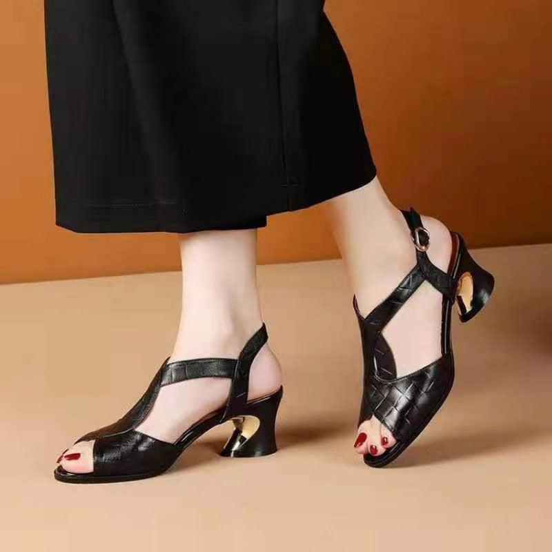 Damen Hochhackige Sandalen Riemchen