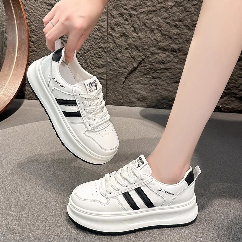 Damen Sneaker Plateau Atmungsaktives Material