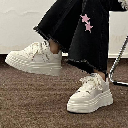 Damen Hoch Sneaker Weiches Innenfutter Elegante Schnürung