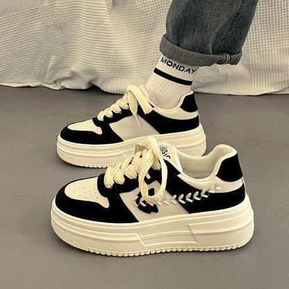 Damen Chunky Sneaker Plattform Schuhe Mode