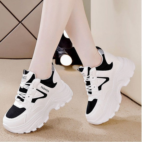 Damen Sneaker Bequem Chunky Mesh Schuhe