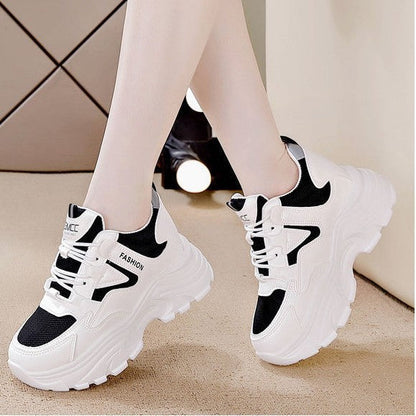Damen Sneaker Bequem Chunky Mesh Schuhe