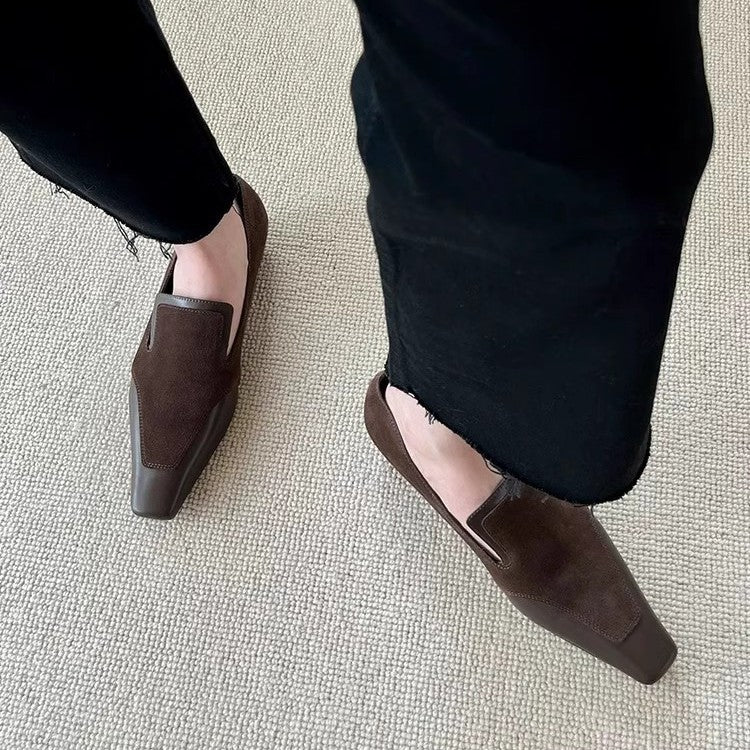 Damen Leder Loafers Lederschuhe