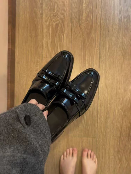 Damen Ballerinas Elegante Lack Komfortschuhe