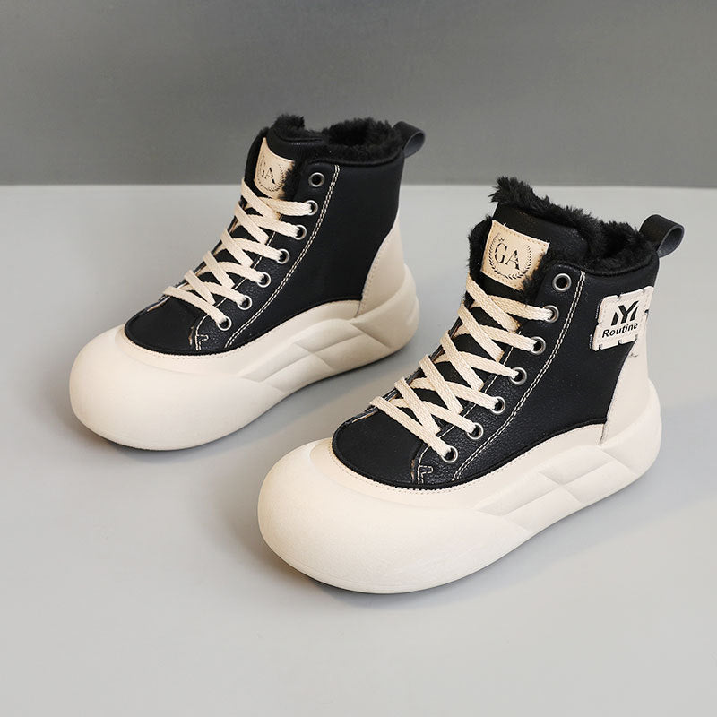 Damen Sneaker Weich Elastische Sohle Hoch