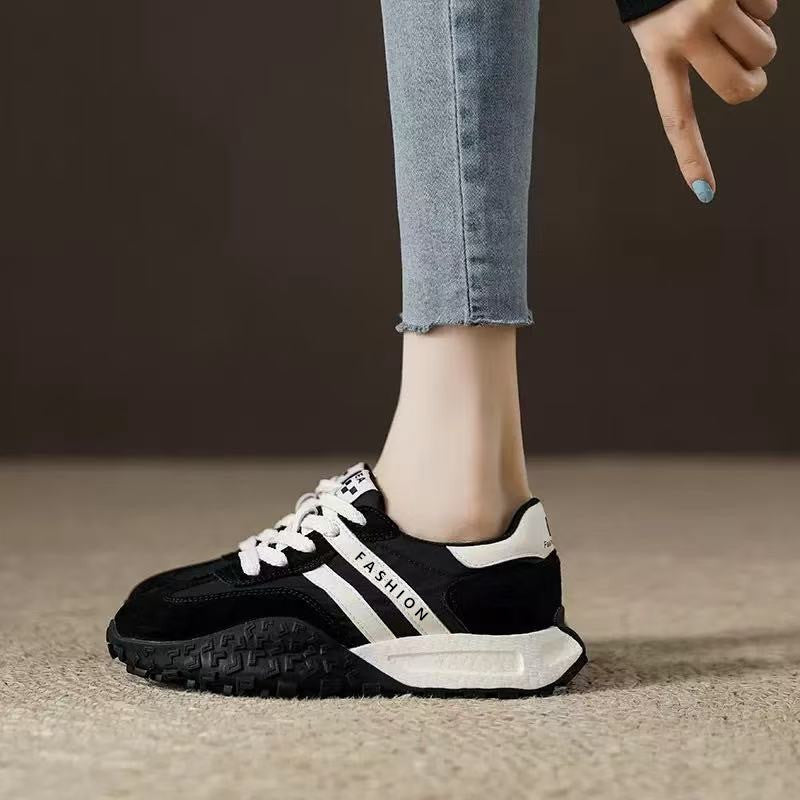 Damen Sneaker Sportlich Veloursleder