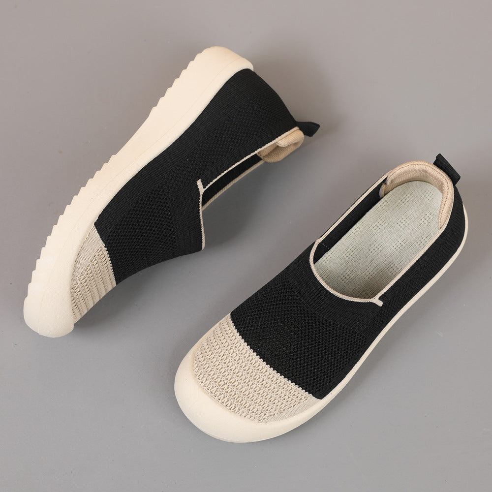 Damen Sneaker Atmungsaktiv Slip-On Weiches Material