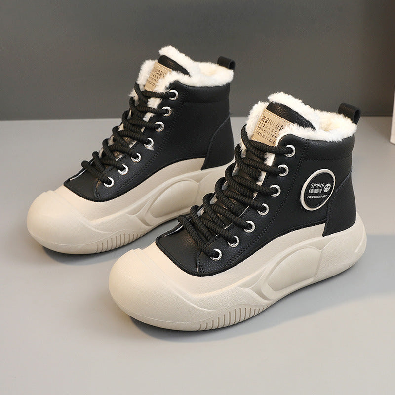 Damen Winter Sneaker Warm Isoliert Fleece Innenleben