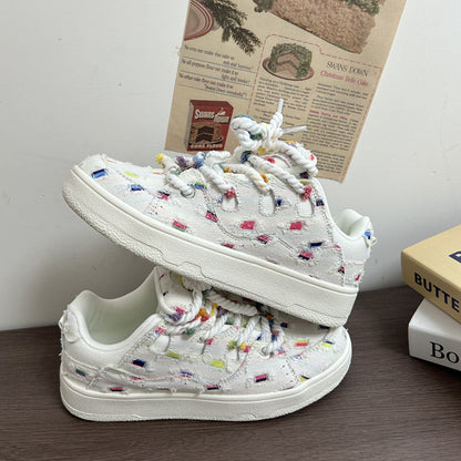 Damen Sneaker Bunt Sportlich Schnürsenkel