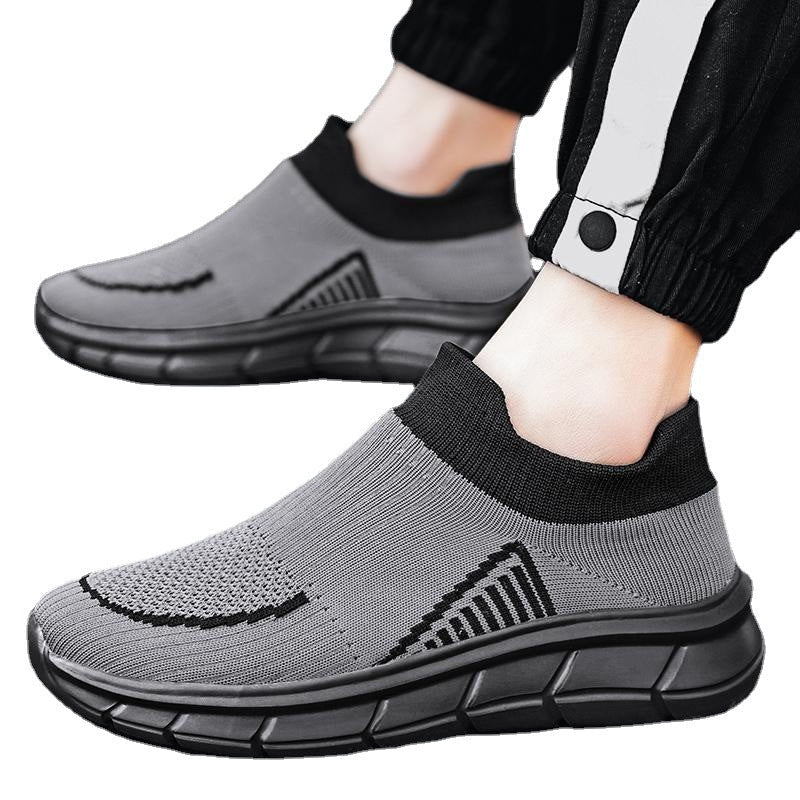 Damen Slip On Sneaker Bequem atmungsaktives Material Weite Passform