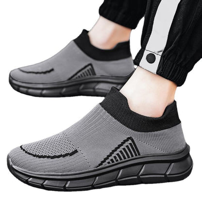 Damen Slip On Sneaker Bequem atmungsaktives Material Weite Passform