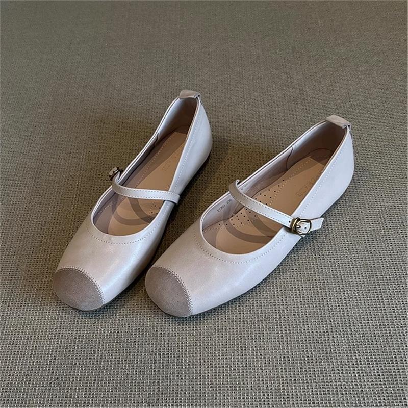 Damen Ballerinas Elegant Riemenverschluss Bequem