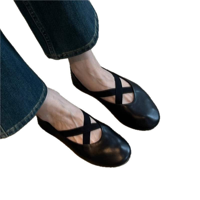 Damen Ballerinas Elastisch Weiches Innenfutter Bequem